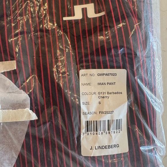 J.Lindeberg Women's IMAN Golf PANT GWPA07023 G131 Barbados Cherry Sm NEW NWT - Picture 6 of 6